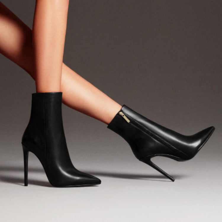 European And American Pointed-toe Stiletto Ankle Boots - LOLIBELLE