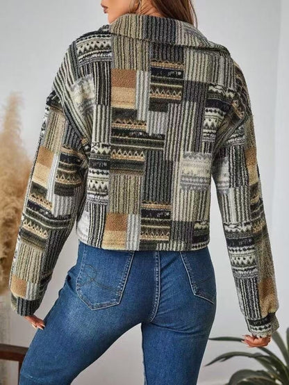 Veste courte patchwork chic