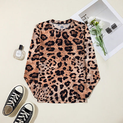 Top  manches longues imprimé léopard