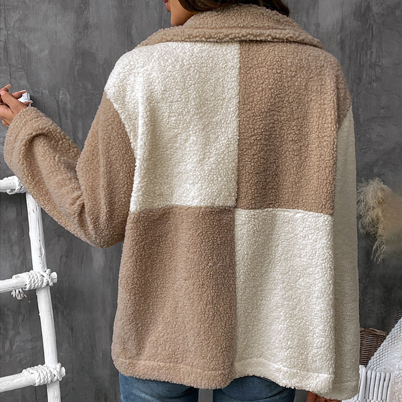 Veste polaire  à carreaux